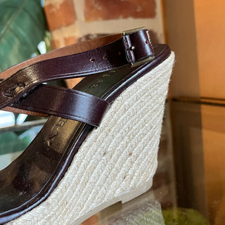 BURBERRY Leather Espadrille Sandals SZ39(9US)