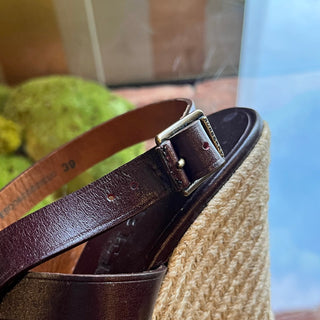 BURBERRY Leather Espadrille Sandals SZ39(9US)
