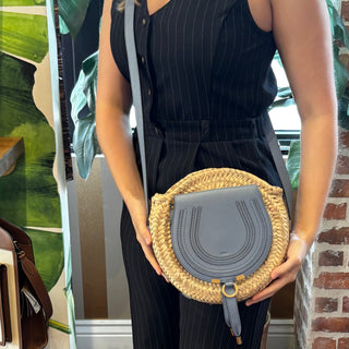 CHLOE Marcie Raffia Woven Crossbody