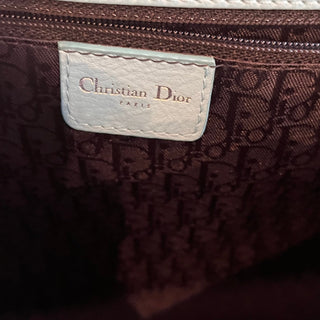 CHRISTIAN DIOR Medium Light Blue Cannage Vintage Tote