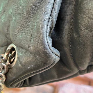 SAINT LAURENT Loulou Puffer Medium Storm Quilted Lambskin Monogram Chain Shoulder Bag