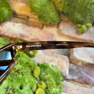 BALENCIAGA BB0075S Tortoise Brown Acetate Rectangle Sunglasses