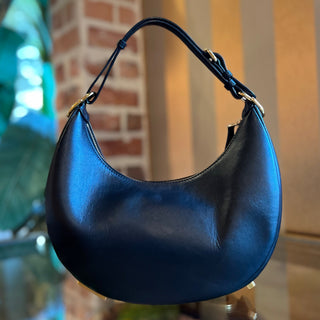 FENDI Fendigraphy Small Soft Calfskin Leather Hobo Bag