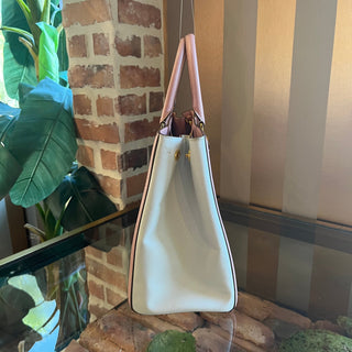 PRADA Galleria Pink Bicolor Saffiano Large Tote