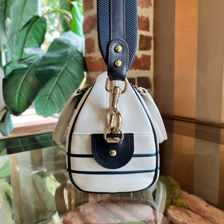 CHRISTIAN DIOR Dior Vibe Small White Calfskin Zip Satchel
