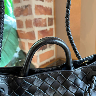 BOTTEGA VENETA Andiamo Lambskin Leather Tote Bag