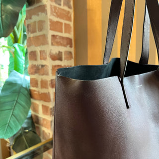 SAINT LAURENT Shopping Large Burgundy Leather Tote Bag ADI11212