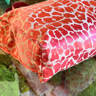 FENDI Shopper Pink Cheetah Print Canvas Tote
