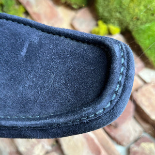 FERRAGAMO Gancini-Buckle Suede Loafers SZ11(12US)
