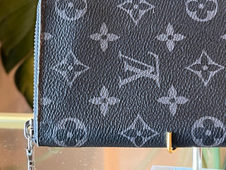 LOUIS VUITTON Monogram Eclipse Vertical Zippy Wallet
