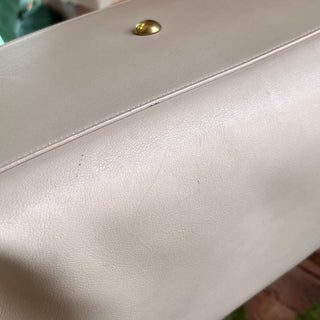 SAINT LAURENT Classic Y Cabas Medium Light Beige Calfskin Tote