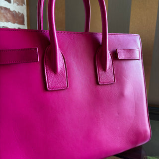 SAINT LAURENT Sac de Jour Small Pink Leather Tote Bag