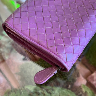 BOTTEGA VENETA Intrecciato Woven Lambskin Continental Flap Wallet