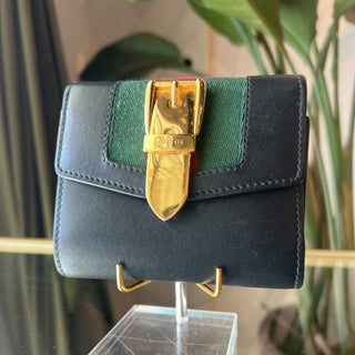 GUCCI Web Canvas Compact Wallet