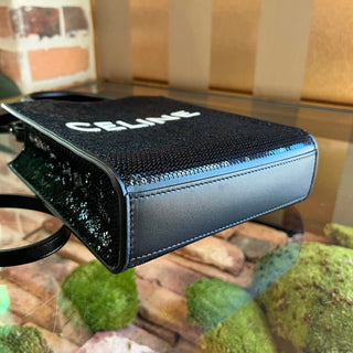 CELINE Cabas Mini Sequin Vertical Tote
