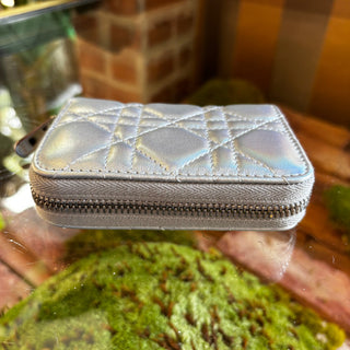 DIOR Silver Lady Dior Medium Wallet