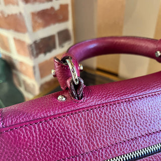 SALVATORE FERRAGAMO Sofia Large Fuschia Shoulder Bag