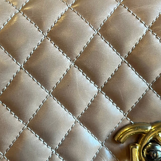 CHANEL Daily Walk Accordion Flap Aged Calfskin Shoulder Bag