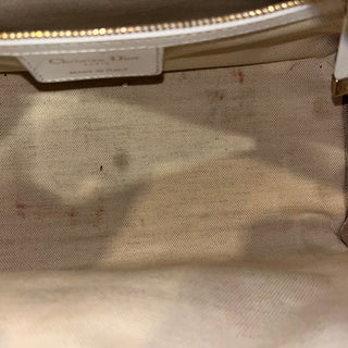 CHRISTIAN DIOR Dior Vibe Small White Calfskin Zip Satchel