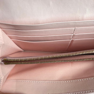 FENDI Light Pink Monster Eye Calfskin Wallet