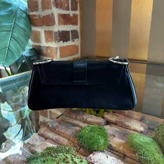 DIOR Hardcore Crystal-Embellished Black Satin Bag