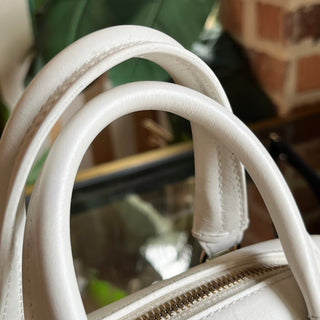 CHRISTIAN DIOR Dior Vibe Small White Calfskin Zip Satchel