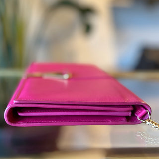 Saint Laurent Bubblegum Classic Y Ligne Chain Wallet