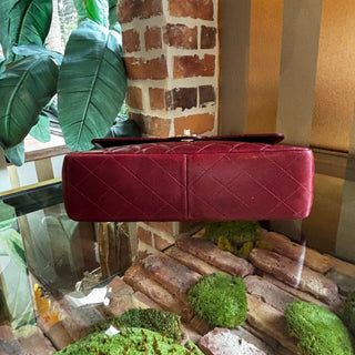 CHANEL Vintage Burgundy Jumbo Single Flap