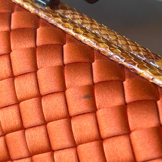 BOTTEGA VENETA Satin Intreccio Impero Ayers Knot Clutch