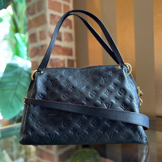 LOUIS VUITTON Ponthiue Marine Rouge Empreinte Leather Shoulder Bag