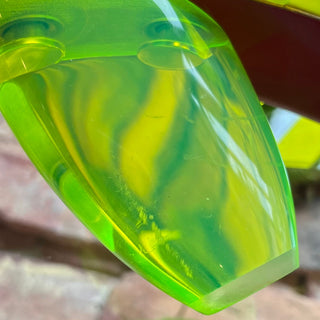 LOUBOUTIN Neon Yellow PVC Ovida Clear Sandal Heels SZ 41 (US 11)
