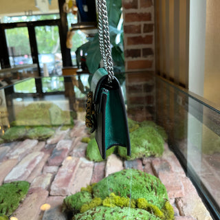 GUCCI Super Mini Dionysus Emerald Crystal Dollar Calfskin Crossbody Bag