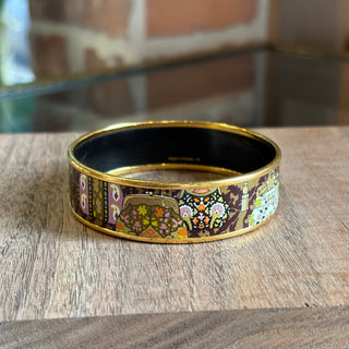 HERMES Purple Coin Purse Bangle