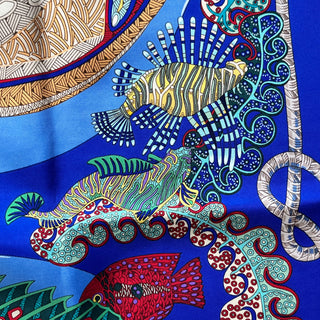 HERMES Grands Fonds 90 Silk Scarf