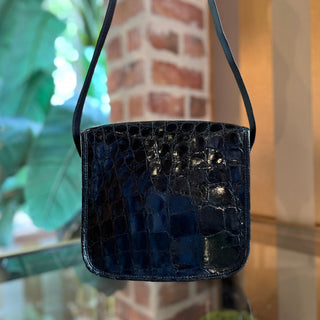 PRADA Vintage Croc Leather Shoulder Bag DIA298