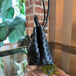 BOTTEGA VENETA Andiamo Lambskin Leather Tote Bag