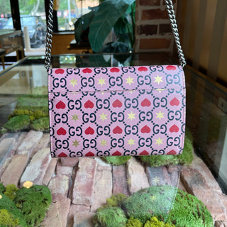 GUCCI Mini Dionysus Wallet on Chain Pink Valentine's Day Exclusive Crossbody
