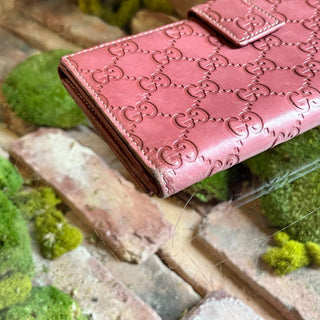 GUCCI Continental Mauve Guccissima Leather Wallet