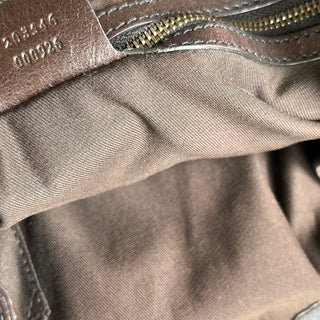GUCCI Jockey GG Brown Monogram Canvas Hobo Bag