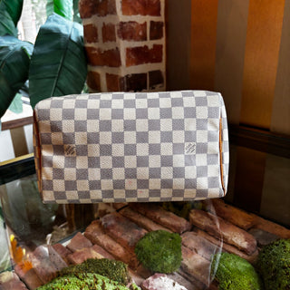 LOUIS VUITTON Damier Azur Speedy 25