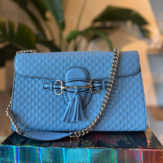 GUCCI Emily Guccissima Medium Shoulder Bag