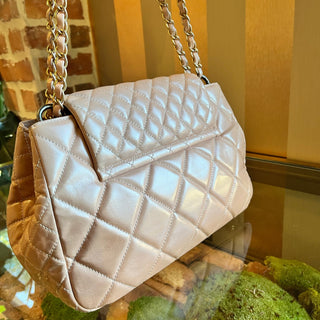 CHANEL Daily Walk Accordion Flap Aged Calfskin Shoulder Bag