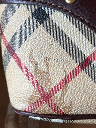 BURBERRY Haymarket Check Tote Bag