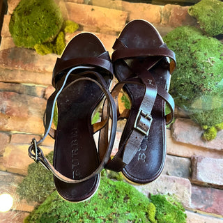 BURBERRY Leather Espadrille Sandals SZ39(9US)
