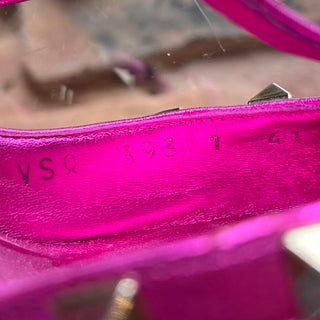 VALENTINO Pink Leather Rockstud Sequin Heels SZ 41 (US 11)