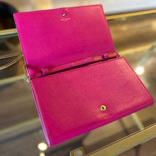 Saint Laurent Bubblegum Classic Y Ligne Chain Wallet
