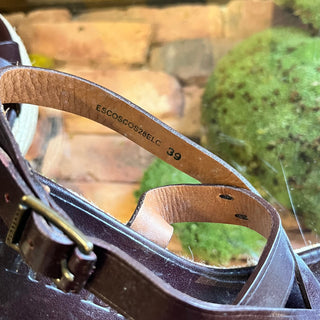 BURBERRY Leather Espadrille Sandals SZ39(9US)