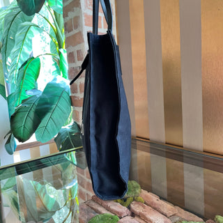 JIMMY CHOO Logo Canvas North South Tote Bag