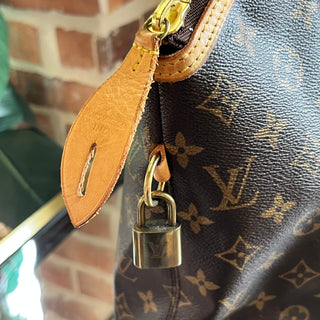 LOUIS VUITTON Lockit Vertical Brown Monogram Canvas Tote