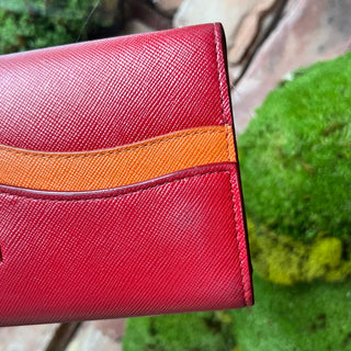 PRADA Wave Saffiano Leather Continental Wallet